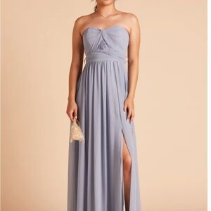 Birdy Grey Dusty Blue Chiffon Bridesmaid Dress